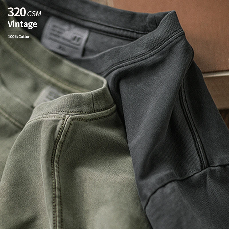 

men 320grams Anti-wrinkle Breathable oversized heavyweight 100% cotton vintage acid wash t shirt