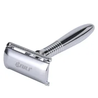 

High quality double edge blades straight shaving system reusable single razor for salon