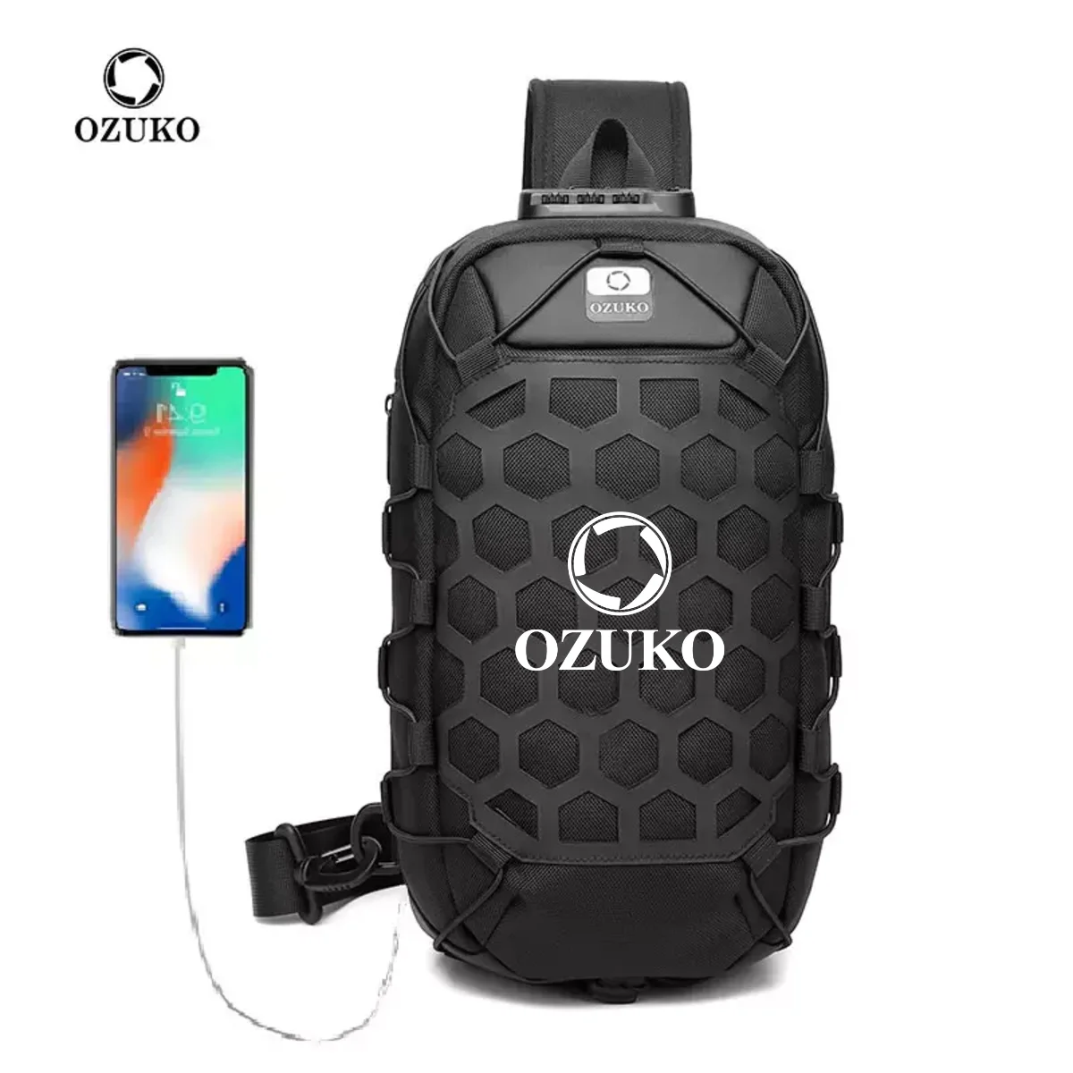 OZUKO bandolera antirrobo para hombre, bolso de hombro para viaje corto,  multifunción, resistente al agua, bandoleras con carga por USB| | -  AliExpress