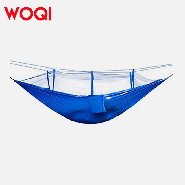 For WOQI Best-Selling Portable and Lightweight Rope Hammock Outdoor Seasonal Flipping Camping Mesh Hammock Mosquito Net