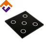 custom fashionable wall touch switch tempered crystal glass panel
