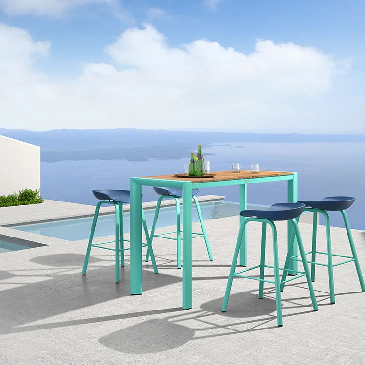 
Wholesale modern design weather resistant and easy to clean plastic high bar leg chair for restaurant 