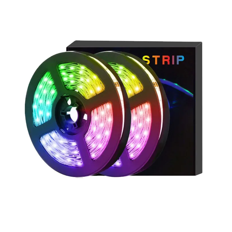 Indoor Bulk Dimmable RGB SMD 5050 Color Changing Music Sync  Strip Led  Lights With Remote