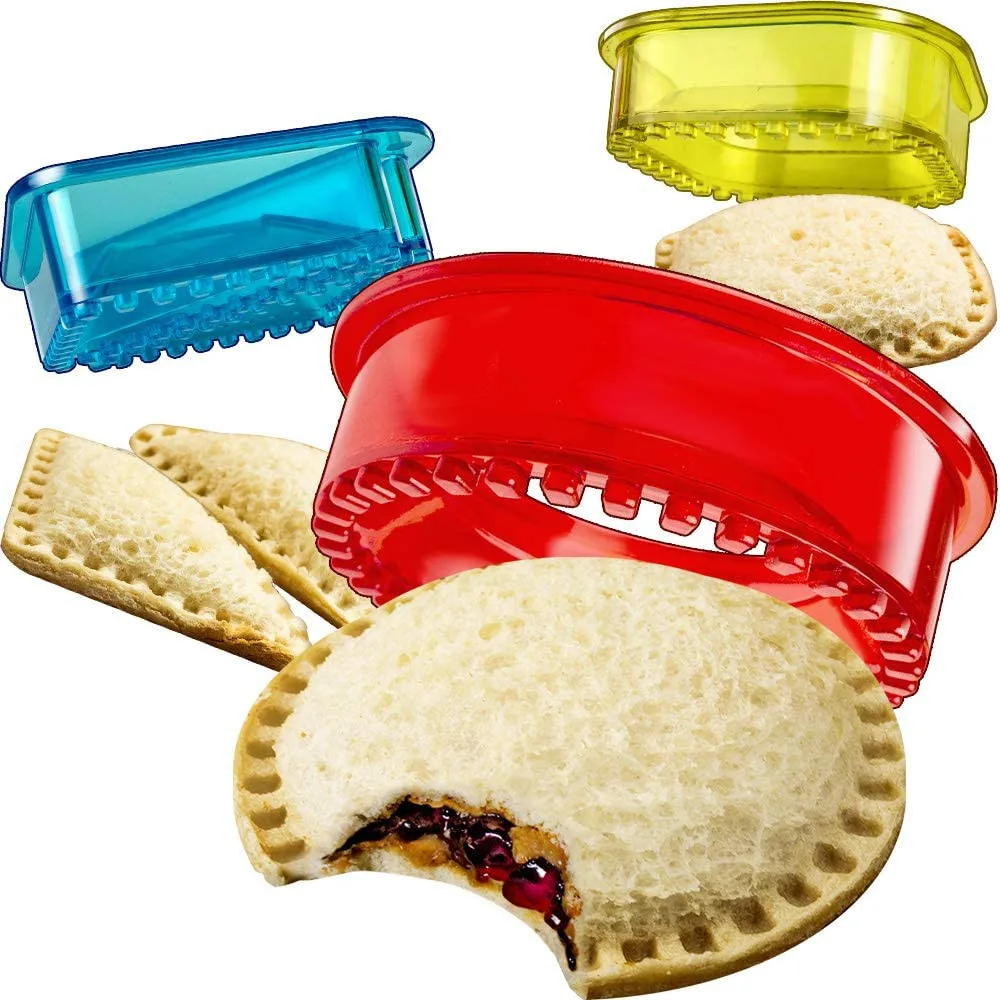

Amazon hot sales plastic sandwich makers round triangle square heart sandwich mold and seal tool