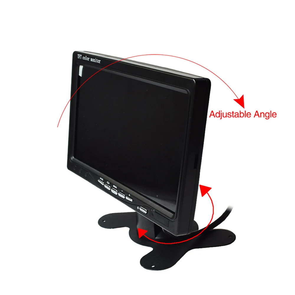 

Support Car Reversing 800x480 7 inch VGA AV color lcd TFT TV Monitor with audio, Black white color