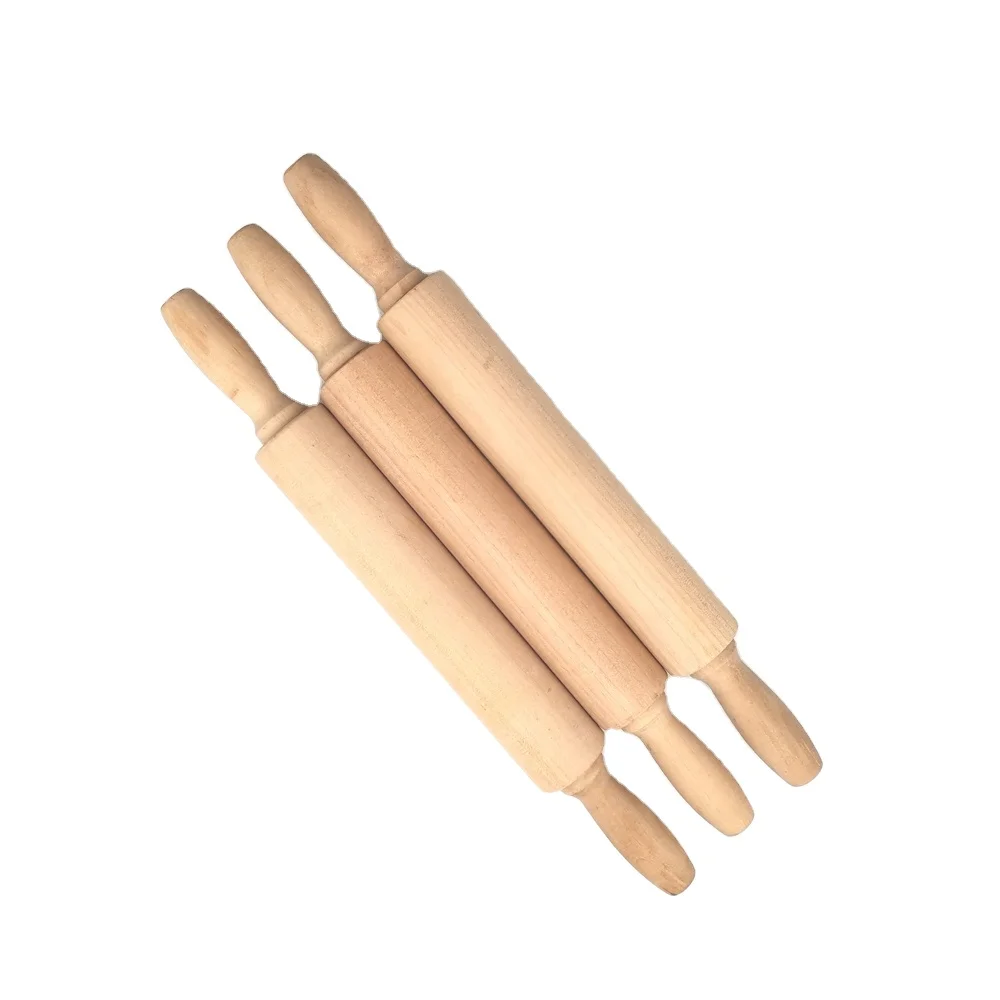 children toy mini lotus wood dough rolling pin for kids