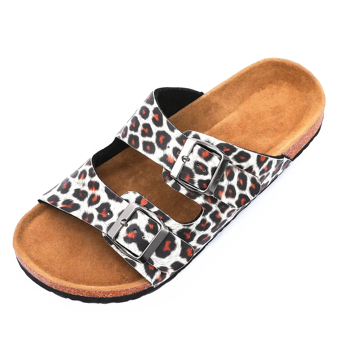 ladies animal print sandals