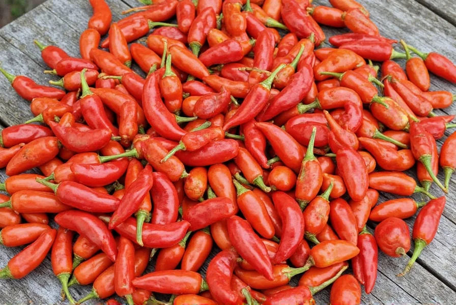 Comparison chart of hot peppers with SHU ratings