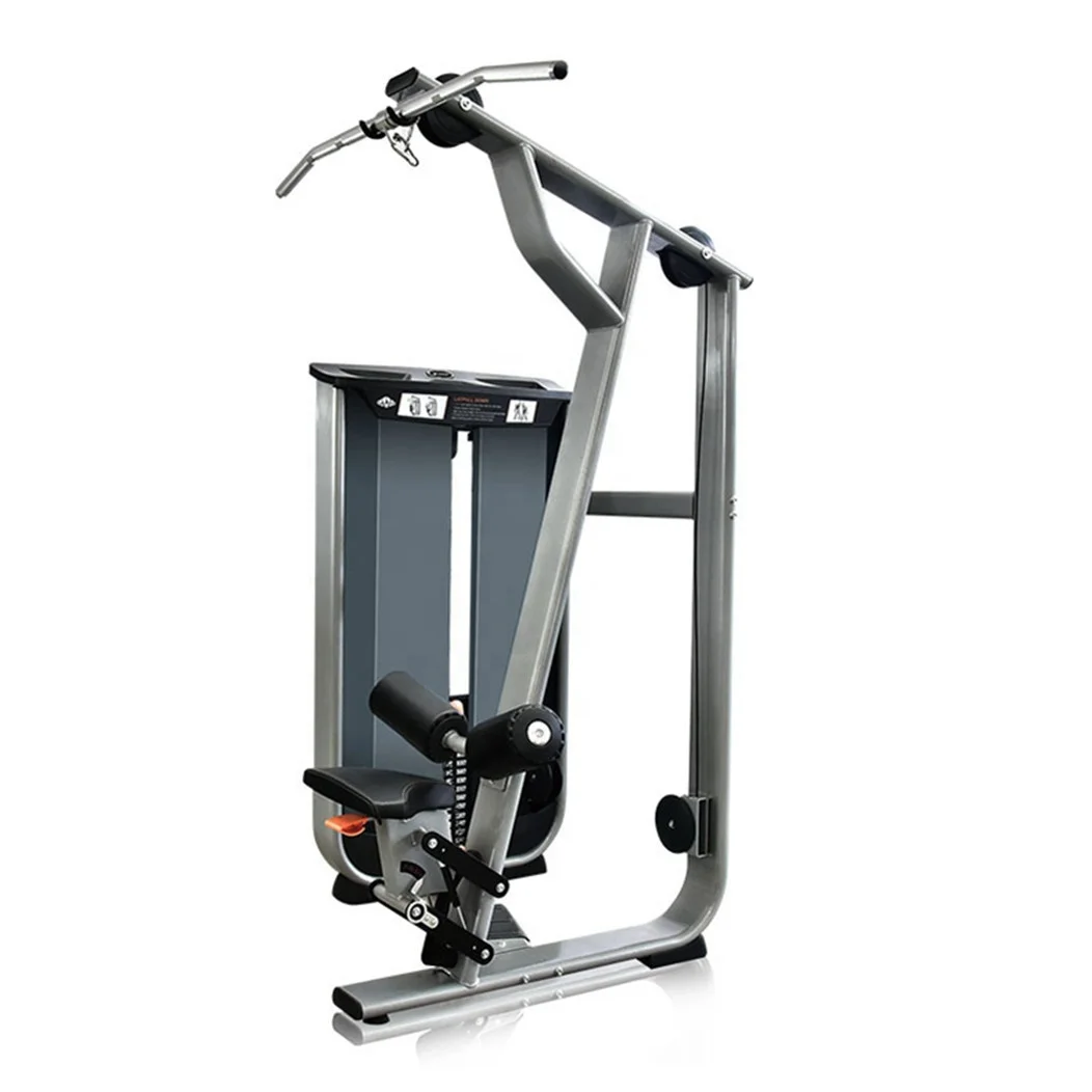 

Factory price Pin-loaded Hammer Strength Selectorized Gym Equipment High pully lat pull down selectorized