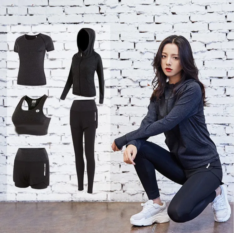 

Women Bra T-shirt Sports Sets Running Sports Yoga Gym Outfit Workout Athletic Suit Set, Customized colors