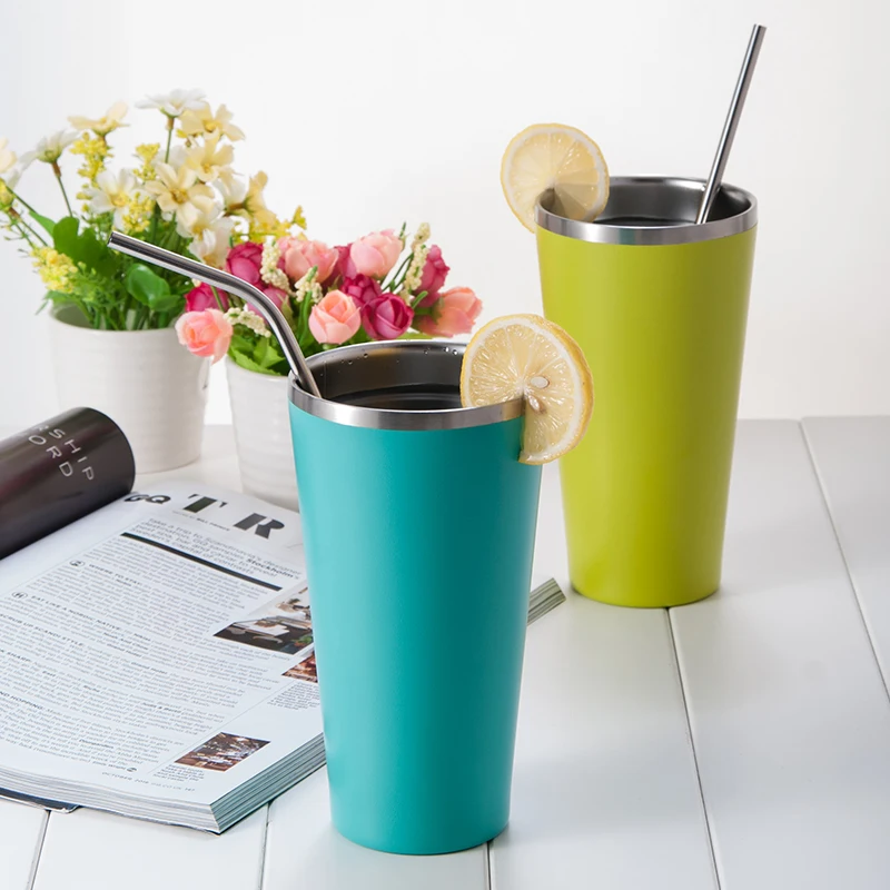 

China Wholesale 16oz double wall 18/8 eco friendly stainless steel vacuum insulated tumblers, Customized color