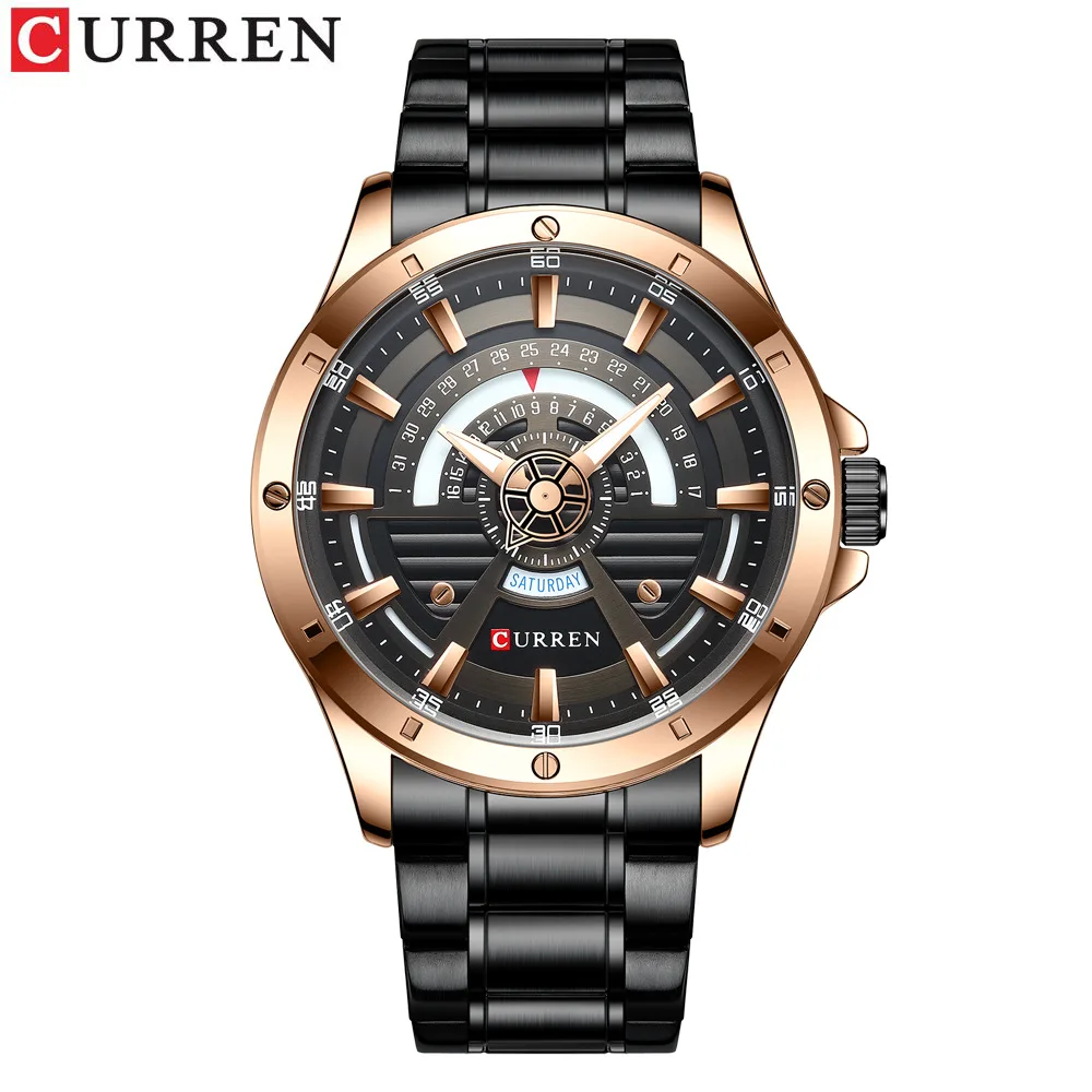 

Curren 8381 Special Display Men Quartz Wristwatches Water Resistant Stainless Steel Mens Luxury Watch