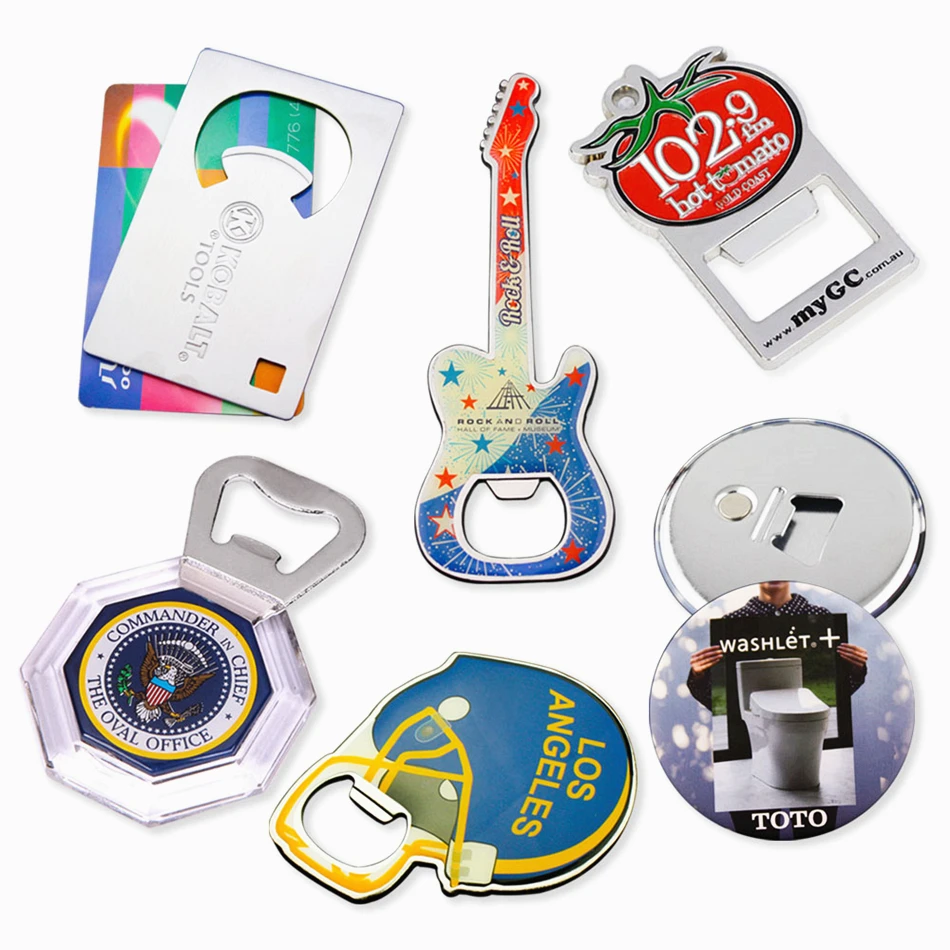 
manufacturer wholesale custom cheap sublimation blank metal stainless steel novelty shape logo keychain beer bottle opener 