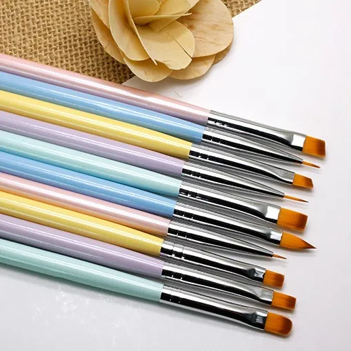 

Aokitec Custom Logo Drawing Carving Pen UV Gel Gradient Manicure Nail Art Brush Set