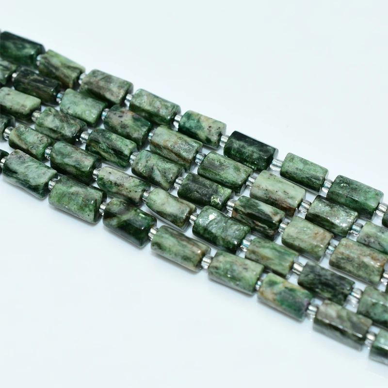

Trade Insurance  High Quality Natural Tube Green Mica Loose Beads