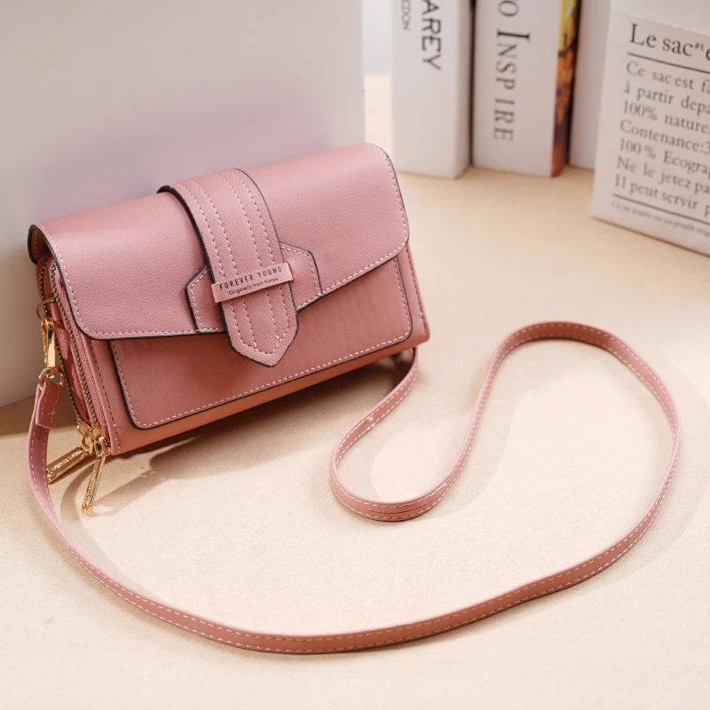 

Retro PU leather ladies shoulder Crossbody bag female card holder daily use cell phone bag for women handbag messenger bags new