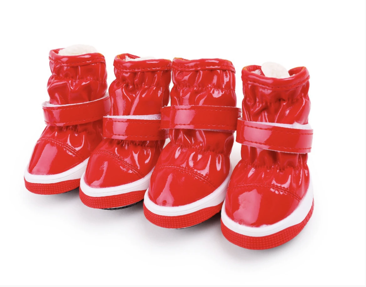 

pet dog waterproof lamb down cotton shoes snow boots