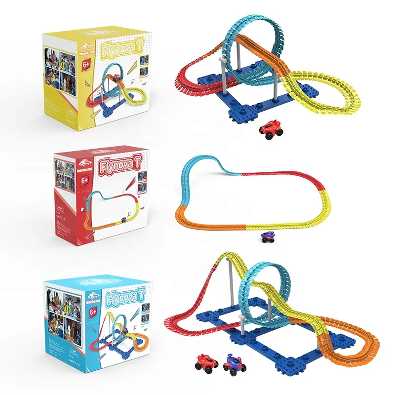

DIY 150pcs car race track magnet tiles toys building educational toys for kids arbitrary build luminous rail car toy