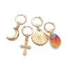 Personality short style pendant creative earrings folk wind shell stars heart shaped ears clip female
