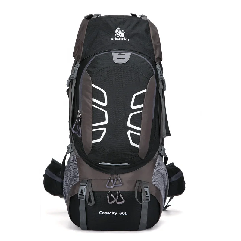 

Amazon 60L camping shoe pocket nylon outdoor bean bag waterproof hiking backpacks, Customized