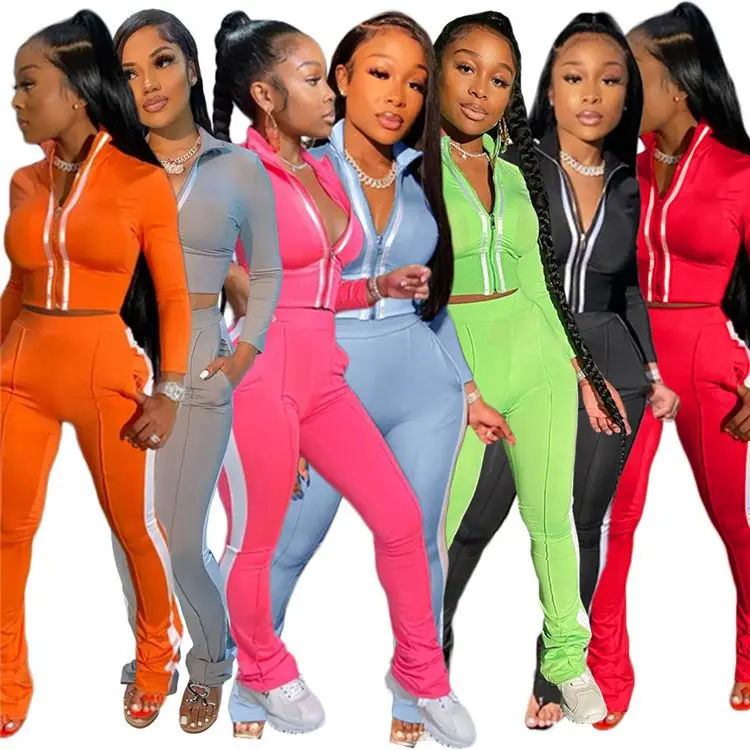 

M10595 womens longsleeve clothing sport set women 2 piece set women