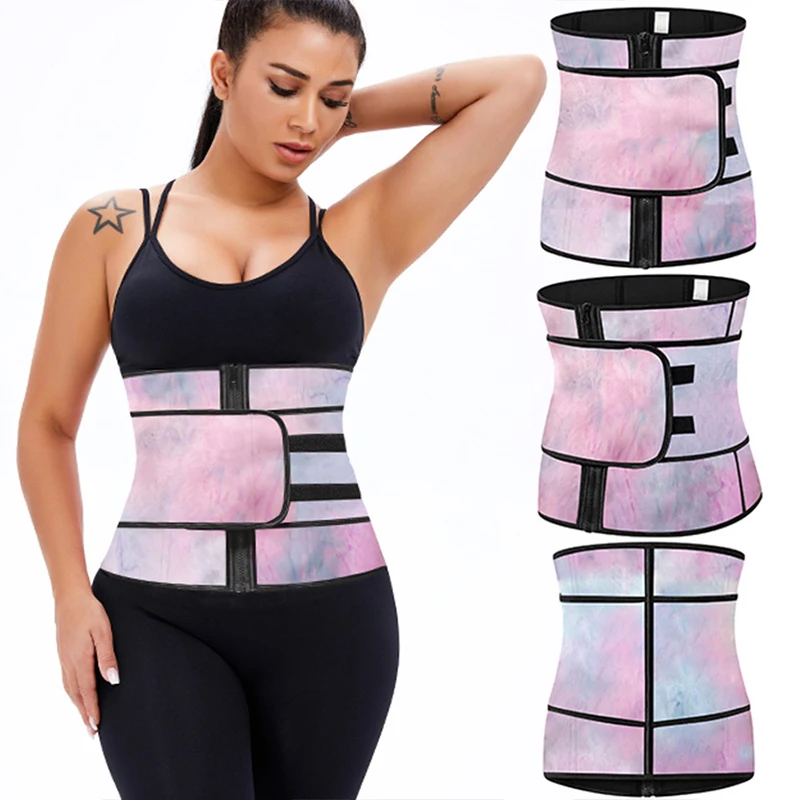 

Waist Trainer Women Wholesale Body Shaper Waist Trainer Belt Sweat Slimming Compression Waist Trainer, Pink