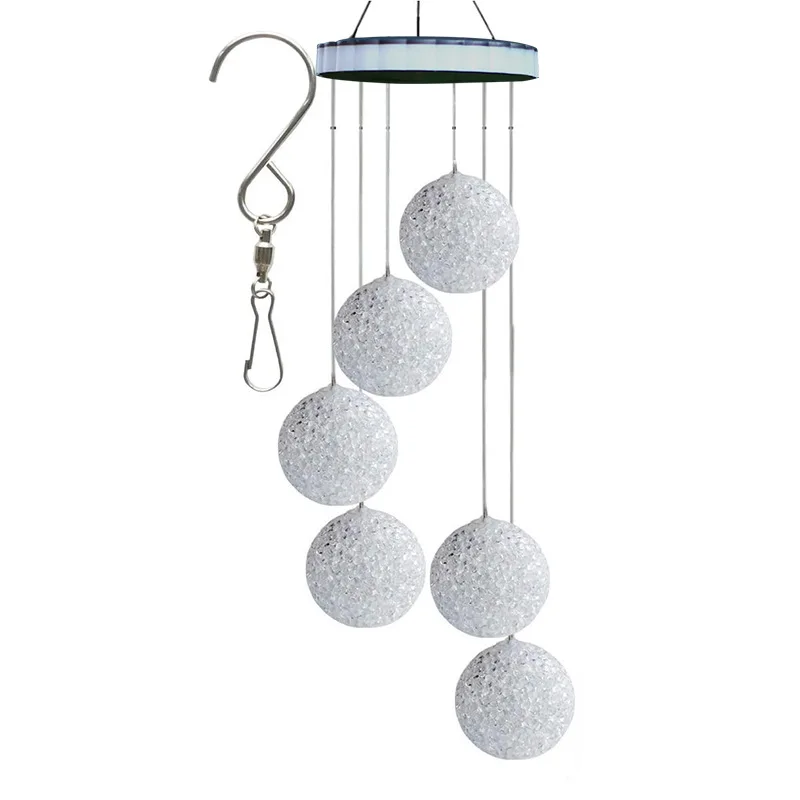 

Grandma Women Mom Gifts Wind Chimes Lamp Outdoor Solar Crystal Ball Wind Chimes Color Changing Hanging Solar Lights, Colorful