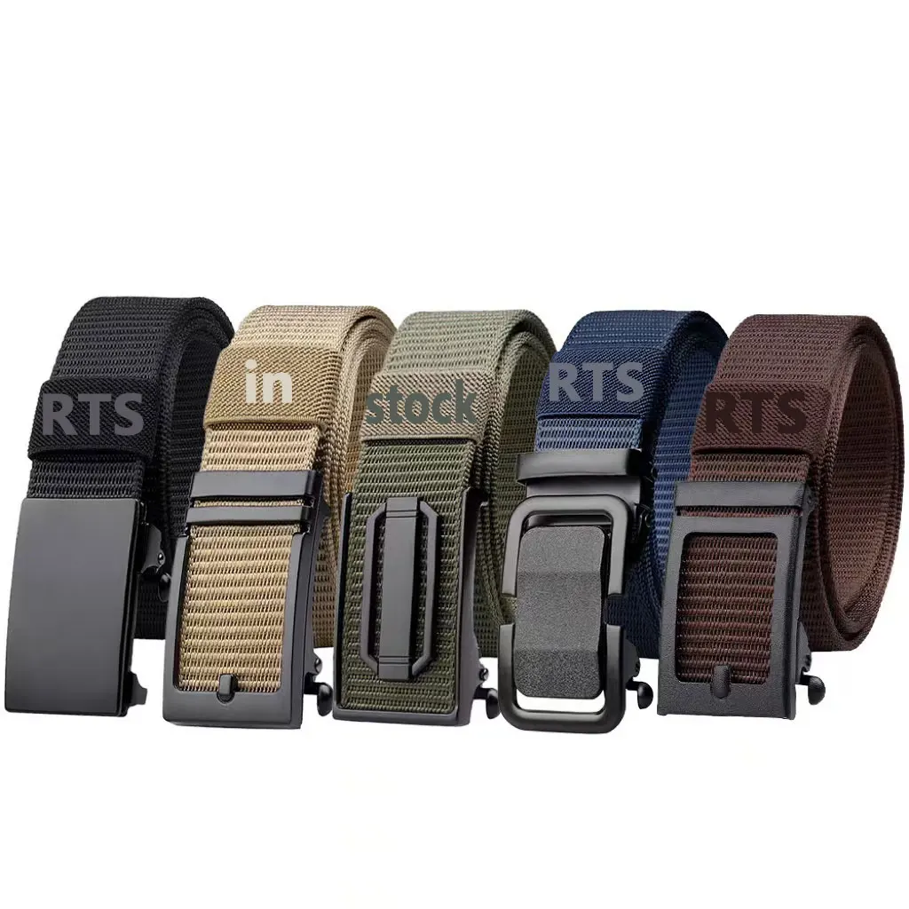

Factory Wholesale Tactical Nylon Belt Men's Canvas Belt Outdoor Adjustable Automatic Buckle Fabric Belts For Men