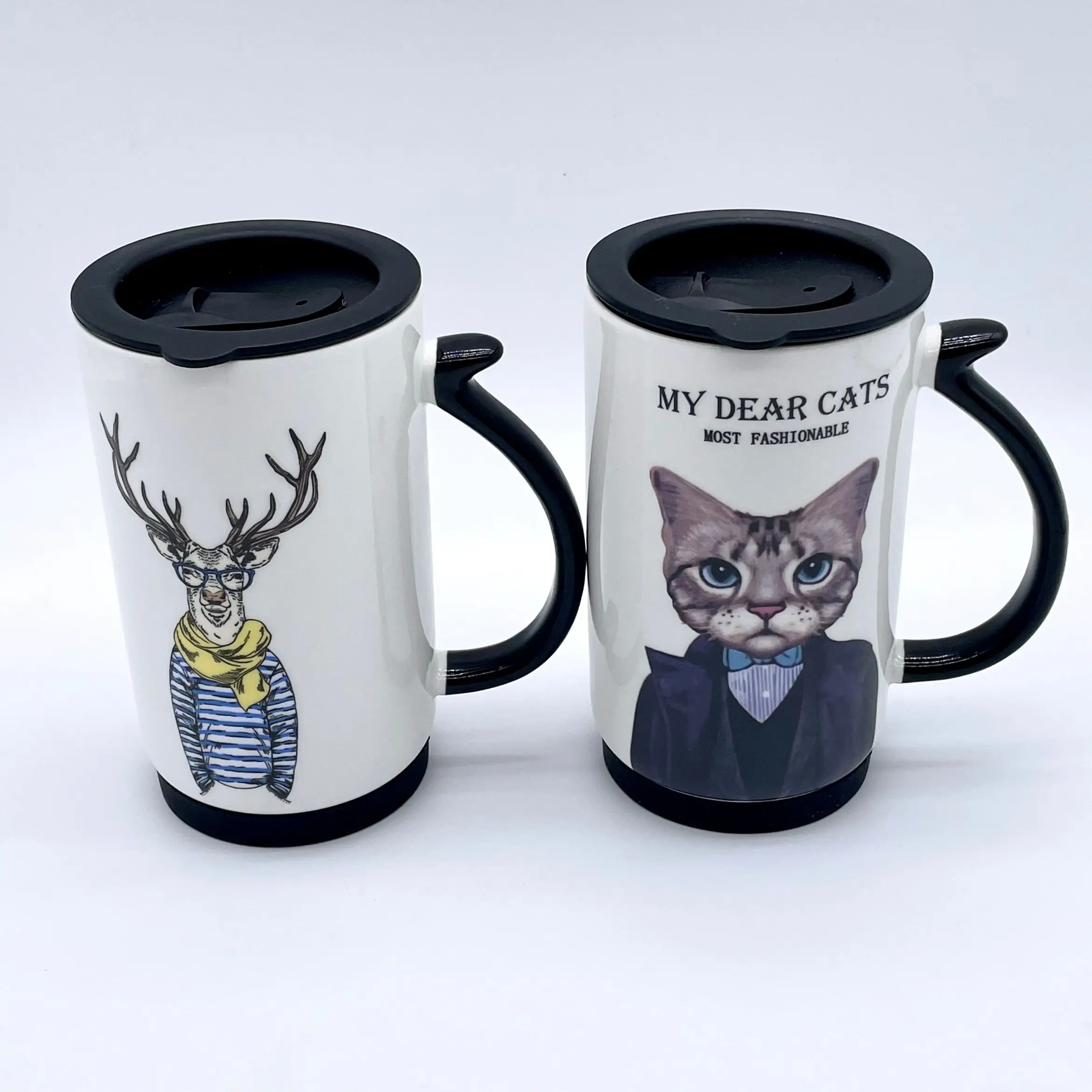 

Ceramic Cup Gift Set Maker Cup Couple Creative Spoon Cup Custom Gifts