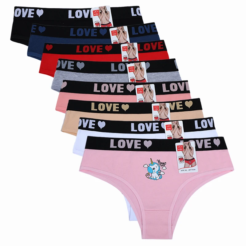 

UOKIN T3329 Women Underwear Wholesale Lingerie Cute Cotton Breathable Panties, 8 colors mixed