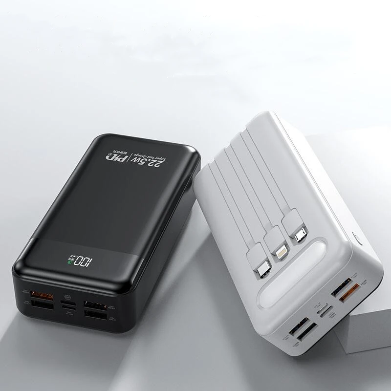 

Wholesale Factory Price 22.5W 18W PD super fast charge Large Capacity 40000mah power bank, Black+white