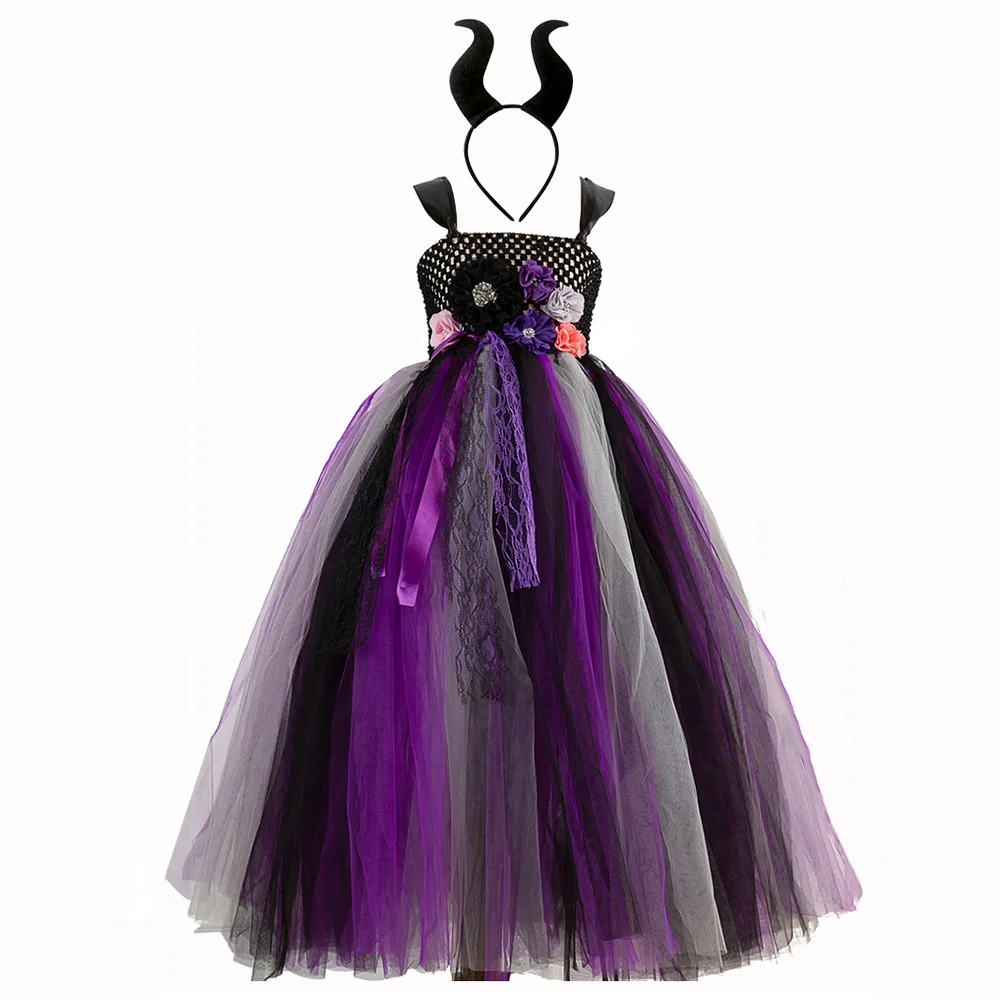 

2022 Girls Long Party Dresses Anime for Halloween Cosplay Costume With free Headband 93468