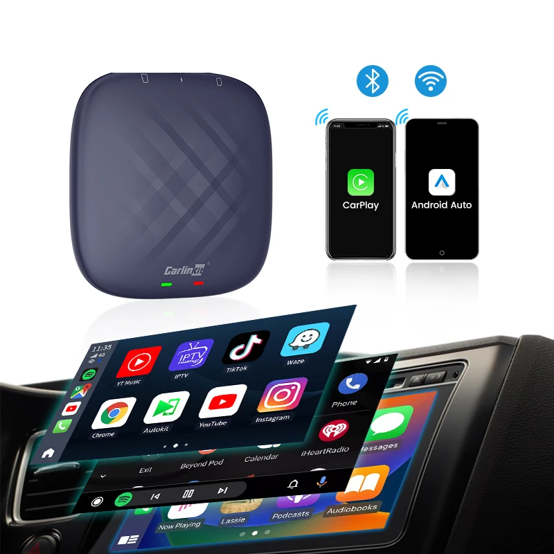 

Carlinkit android 13 auto car multimedia video 4G+64GB carplay ai box adapter wireless carplay dongle