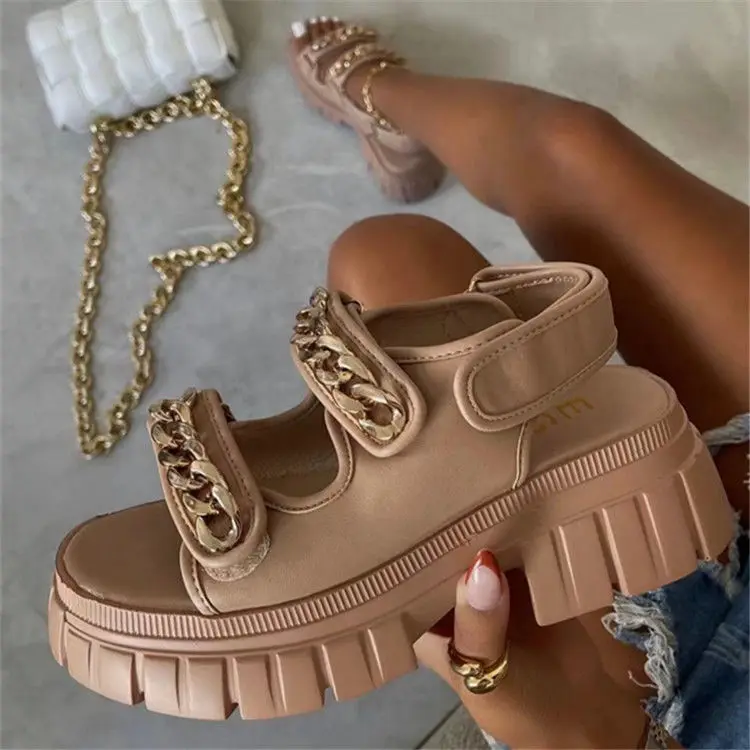 

Ladies fashion women wedge high heel customized casual sport sandals sandale femme