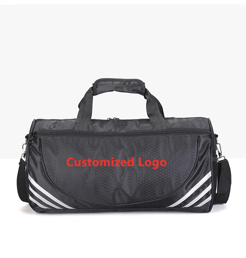 

Customized Logo Waterproof Sports Gym Duffel Bag Light Weight Shoe Space Travel Bag, Yellow,white