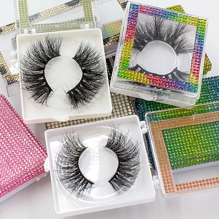 

High Quality Fluffy 25mm 3d Mink False Eyelashes 5d Luxurious Natural Hand Made Faux Mink Eyelashes, Black