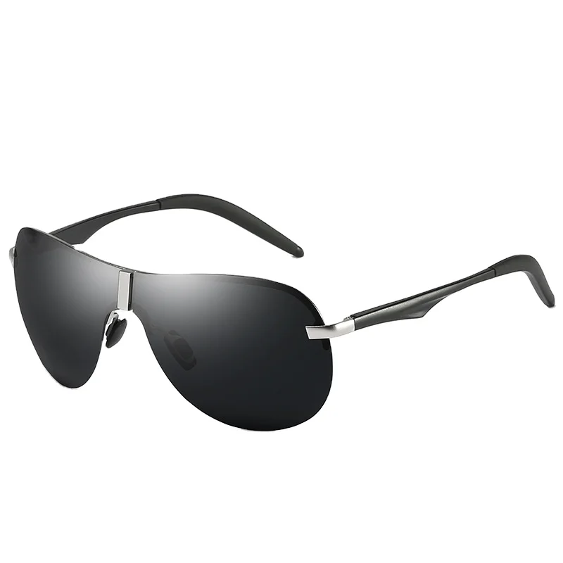 Rimless Rectangle Sunglasses Frameless Eyewear Night Glasses for Women Men