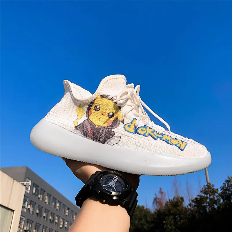 

New oem man Graffiti hand-painted knitting fabric brand running shoes man sport shoes wholesale custom running sneaker