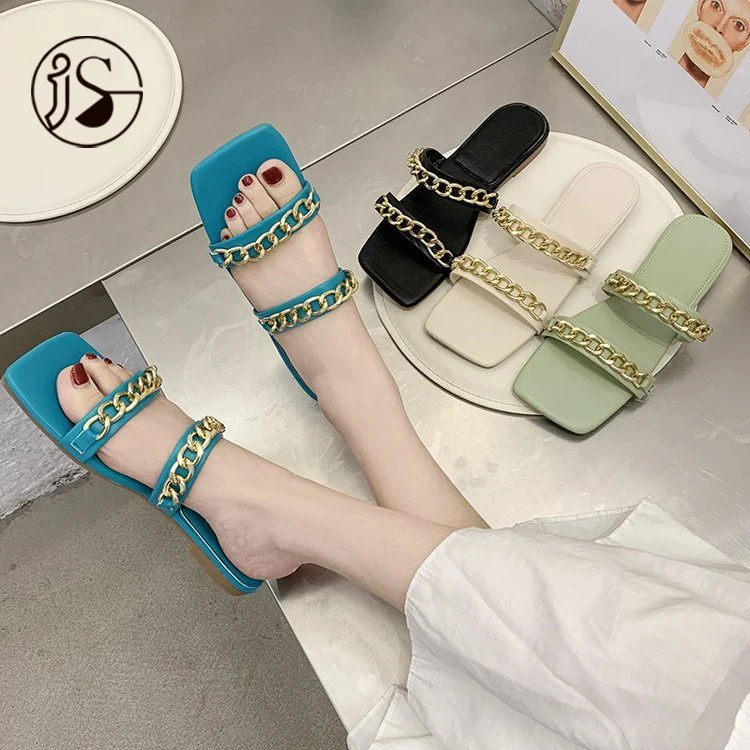 

2021 new fashion square head designer slippers casual comfort custom slippers lightweight anti slip shoes, Customized color
