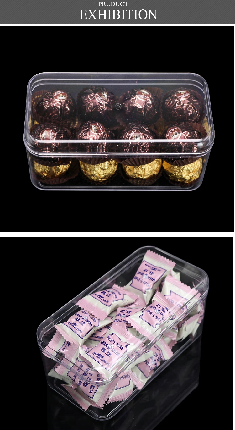 Rectangle Ferrero Rocher Plastic Box T8 Chocolate Box Packaging Clear