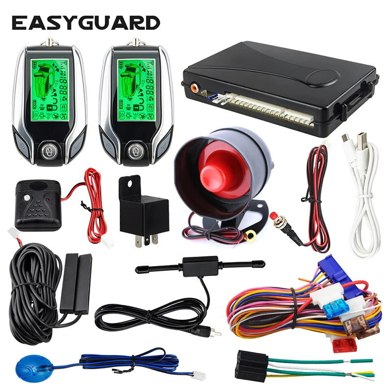 

EASYGUARD 2 Way LCD pager display PKE car alarm system DC12V