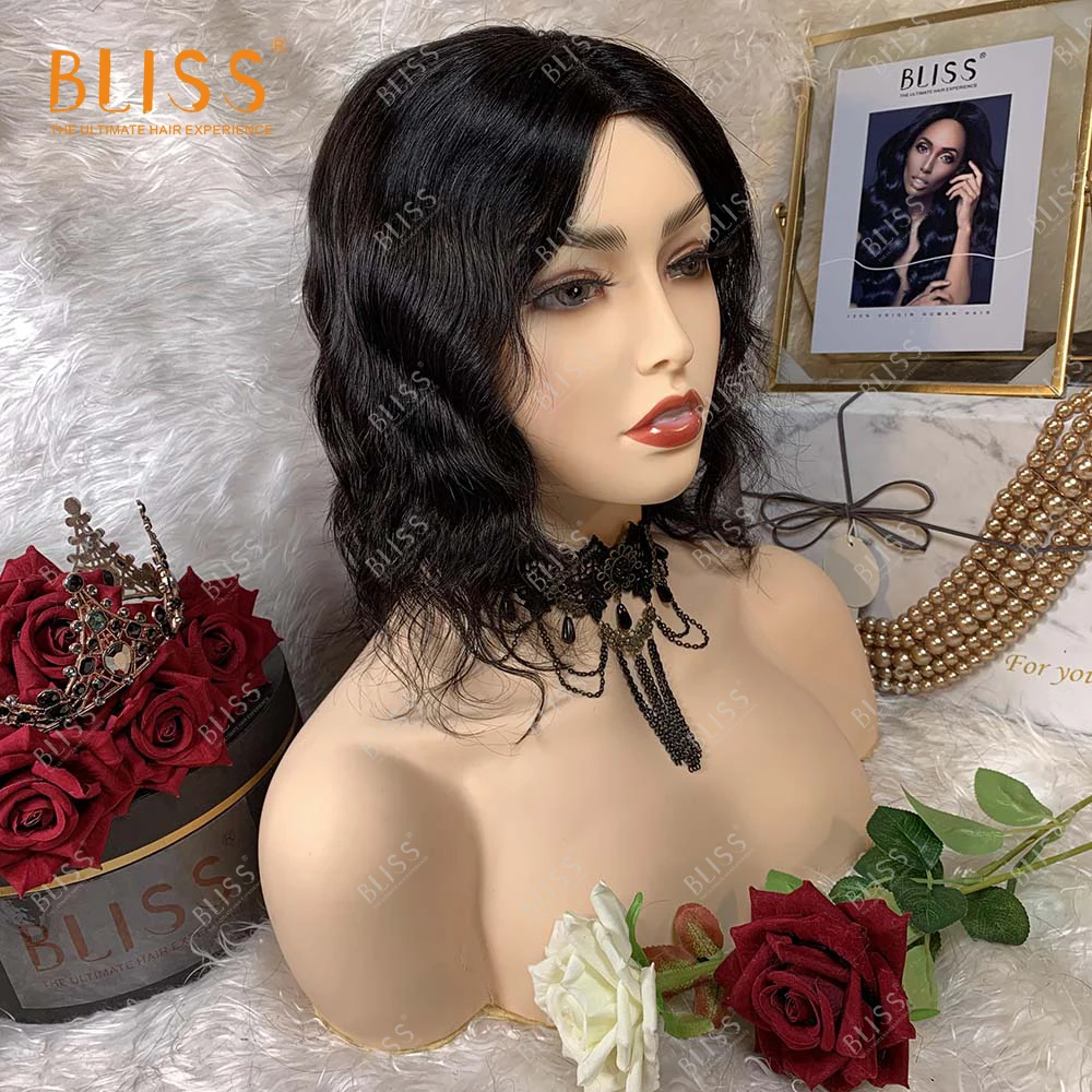 

Bliss US CA Free Shipping Body Wave Human Wig Short Human Hair Wigs For Black Women Ship From US, Natural color