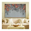 Red pomegranate pattern hand-cut glass mosaic mural background wall tile made in China factory at cheaper price