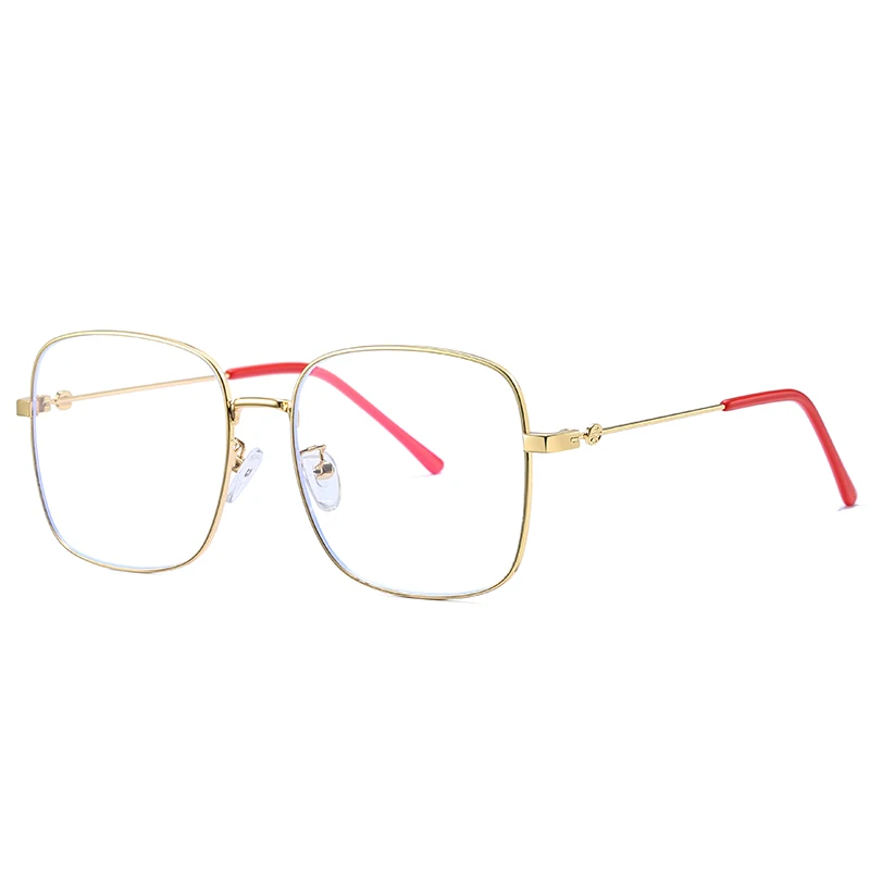 

RENNES [RTS] New Arrival Square metal Optical spectacle glasses anti blue light big frame Oversized stainless steel glasses, Customize color