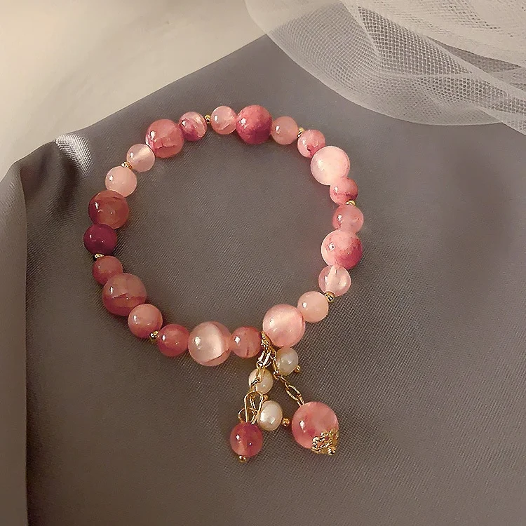 

Fashion Irregular Natural Freshwater Pearl Beads Bracelet for Girls Metal Chain Adjustable Charm Bracelet Jewelry Accessories, Customized color