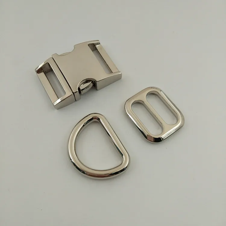 

chrome 20mm Metal bag Buckle metal side release buckle 2 for dog collar leash, Gold
