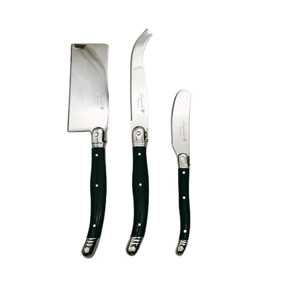 Hot Selling French Style Cheese Knife Slicer Cleaver Cutter Spreaders 3pcs Cheese Knives Set