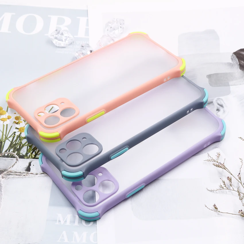 

2020 new design slim shockproof frosted clear 2 in 1 TPU PC cell phone case for For IPhone 12