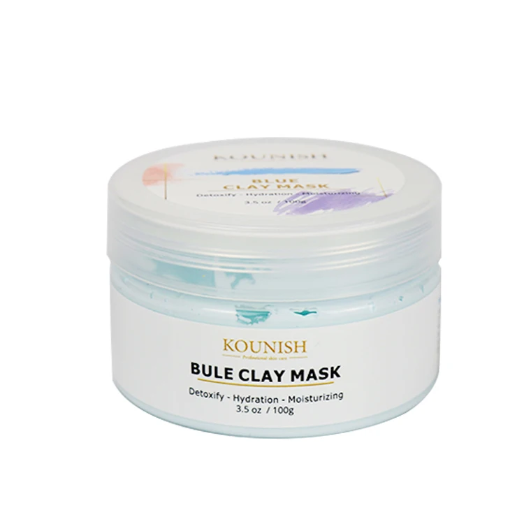 

Korea Wholesales OEM Beauty Cosmetic Natural Brightening Purifying Skin Face Blue Clay Mask