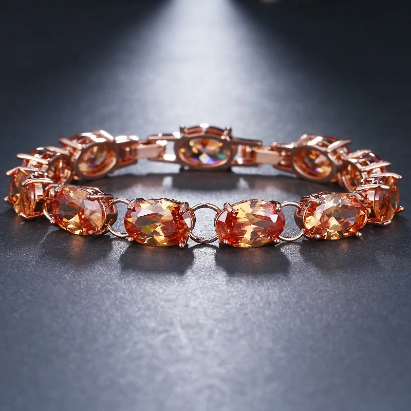 

High quality Latest design bridal red bracelets classic zircon jewelry